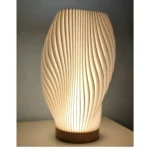 3D Printed Wavy Lamp with LED Light, Home Decor Gift, Birthday