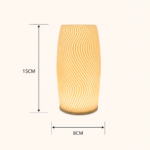 Wave 3D Printed Table Lamp Warm White LED Night Light for Bedroom Living Room Office Desk Decorative Ambient Lamp Minimalist Home Decor Gift - Image 2