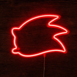 Sonic the Hedgehog LED Neon Light for Gaming Room Decor | Modern Wall Mounted Neon Sign Lamp for Bedroom Cafe Studio Office | Acrylic LED Neon Wall Light for Gamers Kids Teens Gift Decoration - Image 3