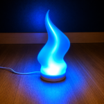 Modern Flame Shape LED Lamp Shade Warm White Decorative Table Lamp Cover for Bedroom Living Room Night Light Home Decor USB LED Lampshade Minimalist Ambient Lighting Gift for Kids Adults Office Desk Decoration - Image 5
