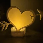 Heart Arrow LED Night Lamp | Romantic Decorative Ambient Light for Home Decor