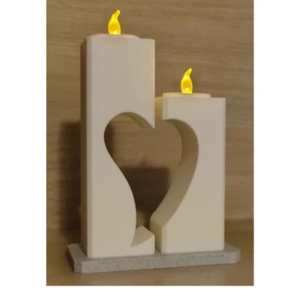 Heart Shape LED Candle Lamp | Modern Decorative Ambient Light for Home Decor
