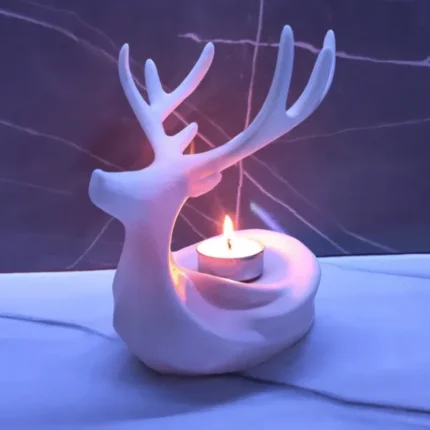 Modern Deer Candle Holder | Decorative Tealight Stand for Home Decor