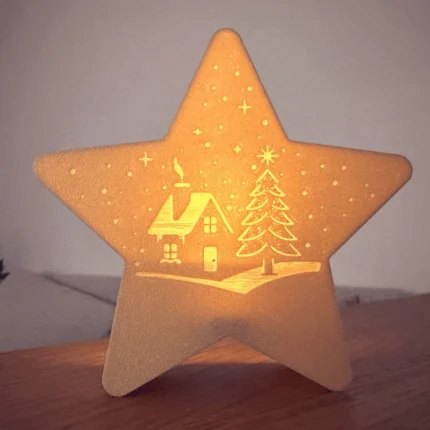 Star Shape Christmas LED Lamp | Decorative Holiday Ambient Light for Home Decor