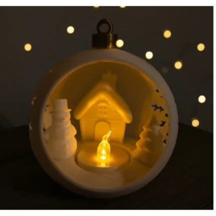 Christmas Bauble Tea Light – Festive LED Decorative Gift for Corporate, Events & Home Décor | Unique 3D Printed Christmas Gift