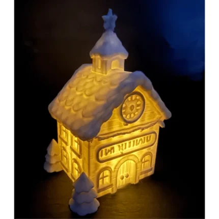 Winter House LED Night Lamp | Decorative Ambient Light for Christmas Home Decor