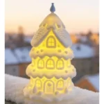 Snow House LED Night Lamp | Decorative Winter Ambient Light for Home Decor