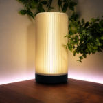 Modern Cylindrical Table Lamp for Bedroom Living Room Office Decor  Night Light Minimalist Ribbed Desk Lamp for Home Decoration Gift Item