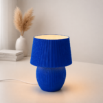 Modern Warm White Table Lamp for Bedroom Living Room Desk Decor Ribbed Minimalist LED Night Lamp Decorative Bedside Lamp for Home Office Café Gift - Image 4