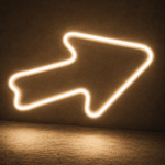 Modern LED Neon Arrow Light for Wall Decor Direction Sign Aesthetic Room Decoration USB Powered Neon Lamp for Home Cafe Studio Gaming Setup Office Bar Party Gift