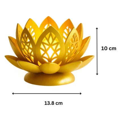 Decorative Lotus Tealight Candle Holder | Modern Lotus Lamp for Home Decor