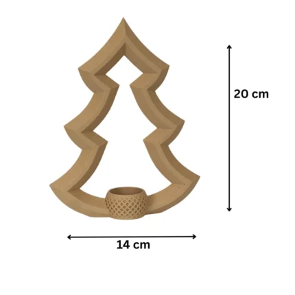 Modern Christmas Tree Candle Holder | Decorative Tealight Stand for Festive Home Decor