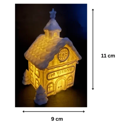 Winter House LED Night Lamp | Decorative Ambient Light for Christmas Home Decor