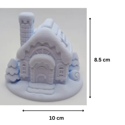 Winter Cottage LED Night Lamp | Decorative Ambient Light for Bedroom and Home Decor
