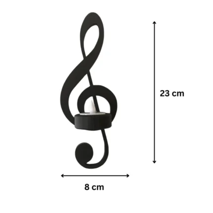 Musical Note Tealight Candle Holder | Decorative Music Theme Candle Stand for Home Decor