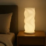 Modern Spiral Table Lamp for Bedroom Living Room Decor LED Night Lamp Minimalist Bedside Lamp Contemporary Desk Light for Home Office Café Gift Decoration