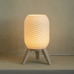 Modern Hex Small LED Table Lamp for Bedroom Decor | Minimalist Geometric Bedside Lamp | Ambient Designer Light for Home & Office