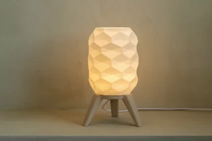 Modern Hex Cube LED Table Lamp for Bedroom Decor | Minimalist Geometric Bedside Lamp | Ambient Designer Light for Home & Office