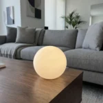 Modern Globe LED Table Lamp for Bedroom Decor | Minimalist Sphere Night Lamp | Ambient Bedside Light for Home & Living Room