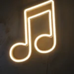 Warm White Music Note LED Neon Sign