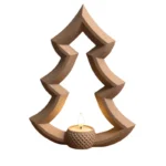 Modern Christmas Tree Candle Holder | Decorative Tealight Stand for Festive Home Decor