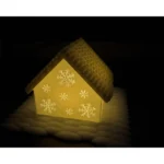Snowflake House LED Night Lamp | Decorative Winter Ambient Light for Home Decor