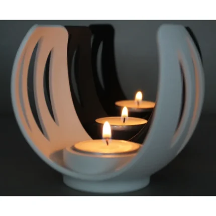 Modern Abstract Tealight Candle Holder | Minimalist Decorative Candle Stand for Home Decor