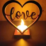 Love Heart Candle Holder | Decorative Tealight Stand for Romantic Home Decor
