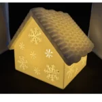 Snowflake House LED Night Lamp | Decorative Winter Ambient Light for Home Decor