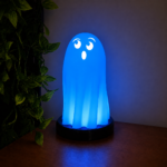 Cute Ghost Shape LED Night Lamp for Bedroom Decor, Halloween Decorative Bedside Lamp, Minimal Modern Ambient Desk Light for Home Office Cafe Gift - Image 4