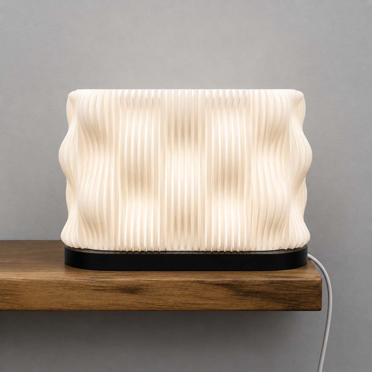 4b957731-1aa9-42bc-82ab-fee140f5ebcd Modern Wave Pattern Table Lamp for Bedroom Living Room Office Decor Premium Minimalist Ambient Night Light with Decorative Desk Lamp for Home Gift - Image 1