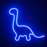 Neon Dino LED Sign for Kids Room Bedroom Gaming Setup Dinosaur Neon Wall Light Blue LED Decorative Lamp for Home Cafe Nursery Decor Gift - Image 3