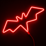 Neon LED Bat Light for Gaming Room Decor | Modern Wall Mounted LED Neon Sign for Bedroom Cafe Studio Halloween Decoration | Acrylic Neon Wall Lamp for Kids Teens Gamers Gift - Image 3