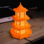 Japanese Pagoda Style LED Table Lamp for Home Decor Night Light Decorative Asian Temple Lamp 3D Printed Desk Lamp for Bedroom Living Room Office Gift Item - Image 4