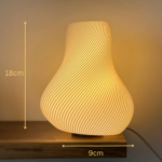 Elyra Spiral Designer Table Lamp for Bedroom Living Room Home Decor Warm White Ambient Light Modern 3D Printed Bedside Night Lamp for Office Desk Café Gift Decoration - Image 2