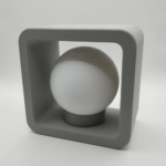 Designer Framed Ball Lamp Modern Minimalist LED Table Lamp for Bedroom Living Room Office Desk Decorative Night Light Premium Square Frame Ambient Bedside Lamp for Home Decor and Gifting - Image 3