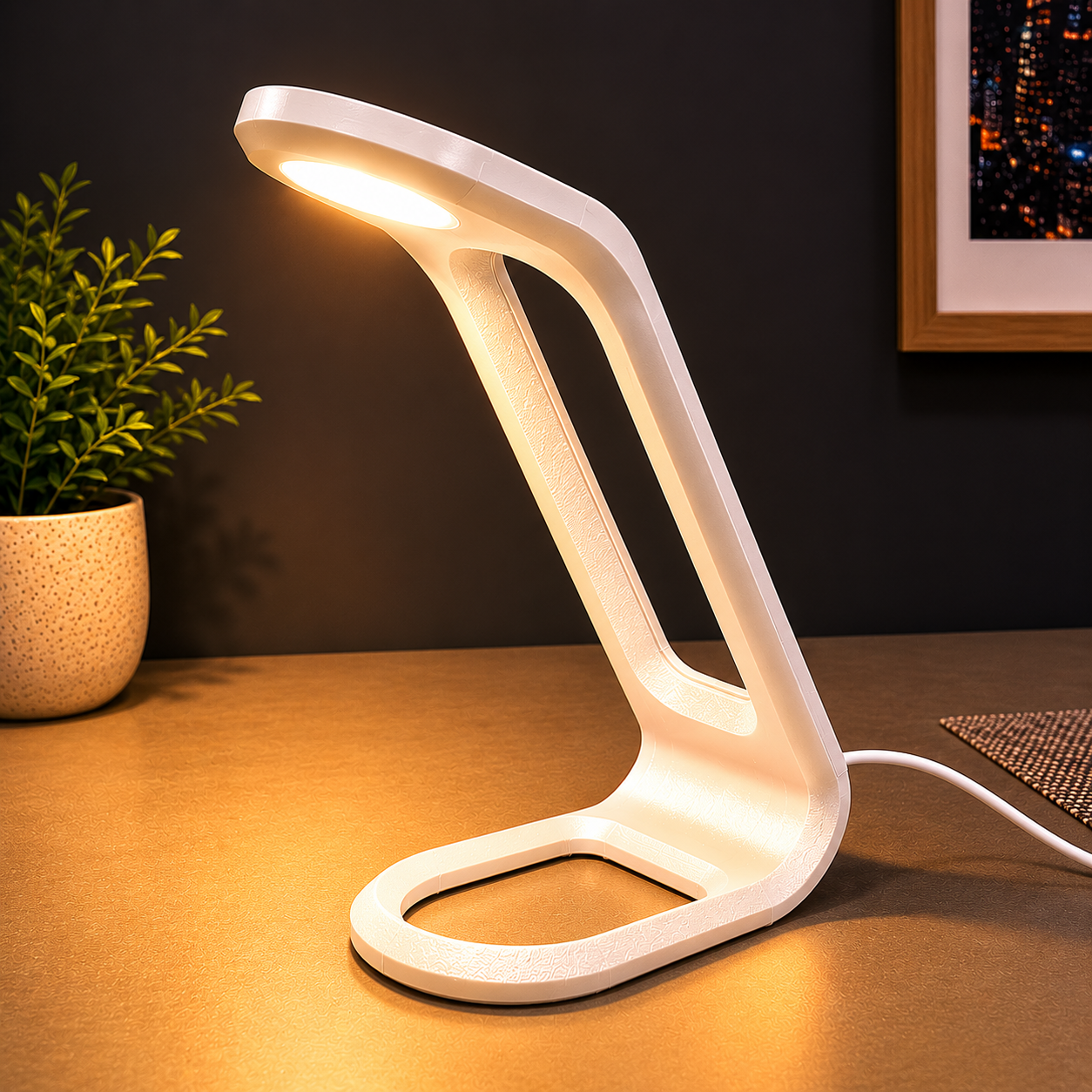 78a3a487-45c3-494d-94cb-7fa5c21a7485 LUMINA LED Desk Lamp for Study Table and Office Desk, Modern Minimalist Warm White Table Lamp, Decorative Reading Light for Bedroom Home Office Workspace, Premium Portable LED Lamp for Students and Professionals - Image 1