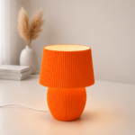Modern Warm White Table Lamp for Bedroom Living Room Desk Decor Ribbed Minimalist LED Night Lamp Decorative Bedside Lamp for Home Office Café Gift - Image 6