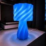 Modern Spiral Table Lamp for Bedroom Living Room | 3D Printed Decorative Night Lamp | Minimalist Bedside Desk Lamp for Home Office Café Decor