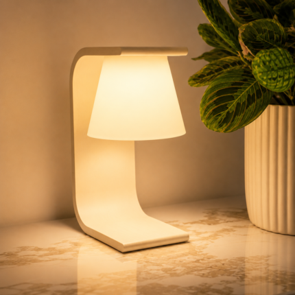 Modern Minimalist Table Lamp for Bedroom Living Room | 3D Printed Decorative Desk Lamp | Contemporary Bedside Night Light for Home Office Café Decor