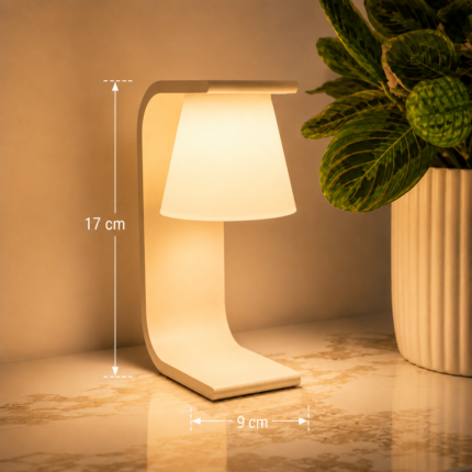 Modern Minimalist Table Lamp for Bedroom Living Room | 3D Printed Decorative Desk Lamp | Contemporary Bedside Night Light for Home Office Café Decor