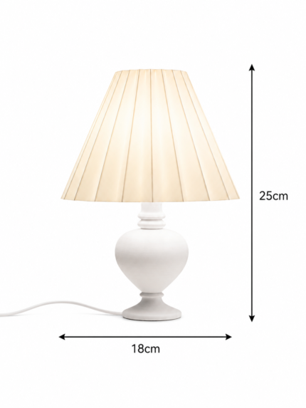 Modern Pleated Table Lamp – Decorative LED Bedside Lamp for Bedroom, Living Room & Home Décor