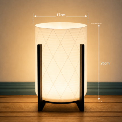 Modern Geometric Table Lamp for Bedroom & Living Room | Minimalist Decorative Bedside Lamp