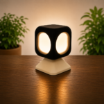 Modern Cube Table Lamp for Bedroom & Living Room | Minimalist Decorative Ambient Night Lamp