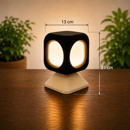 Modern Cube Table Lamp for Bedroom & Living Room | Minimalist Decorative Ambient Night Lamp