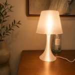 Modern Pleated LED Table Lamp for Bedroom Decor | Minimalist Bedside Lamp | Elegant Ambient Light for Home & Living Room