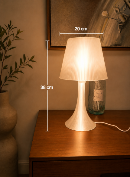 Modern Pleated LED Table Lamp for Bedroom Decor | Minimalist Bedside Lamp | Elegant Ambient Light for Home & Living Room