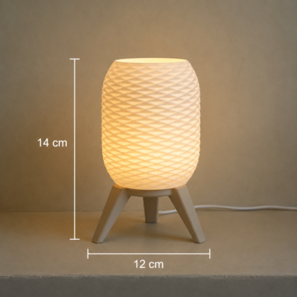 Modern Hex Small LED Table Lamp for Bedroom Decor | Minimalist Geometric Bedside Lamp | Ambient Designer Light for Home & Office