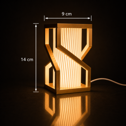 Modern Geometric LED Table Lamp for Bedroom Decor | Minimalist Designer Bedside Lamp | Contemporary Ambient Desk Light for Home & Office