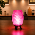 Modern Spiral Texture LED Table Lamp for Bedroom Decor | Minimalist Ambient Bedside Lamp | Contemporary Desk Light for Home & Office